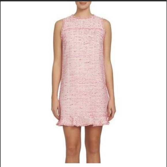 New CeCe Frayed Edge Pink Sleeveless A-Line Mini Dress - Picture 17 of 17